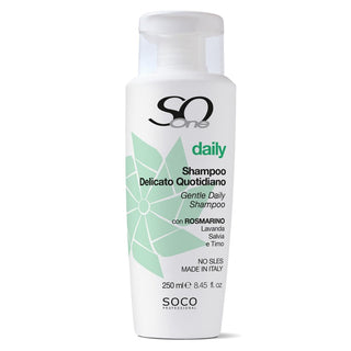 Soco
Daily Shampoo Delicato Quotidiano
Con Rosmarino, Lavanda, Salvia e Timo 250ml