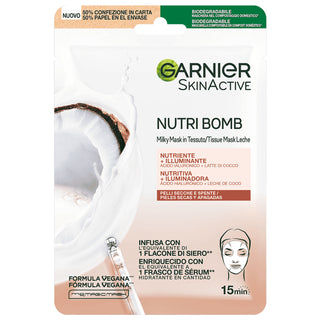 Garnier Skin Active
Nutri Bomb - Maschera In Tessuto Latte di Cocco e Acido Ialuronico