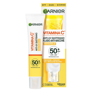 Garnier Skin Active
Anti-UV Quotidiano Fluido Anti-Macchie Invisibile Vitamina C 40ml