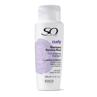 Soco
Curly Shampoo Ravviva Ricci
Burro di Karitè,Amido di Mais,Bacche di Goji e Cheratina 250ml