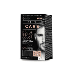 Kaypro Men's Care Colorazione Capelli e Barba - 5/6 Castano Chiaro 2x50ml