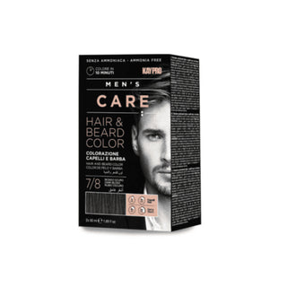 Kaypro Men's Care Colorazione Capelli e Barba - 7/8 Biondo Scuro 2x50ml