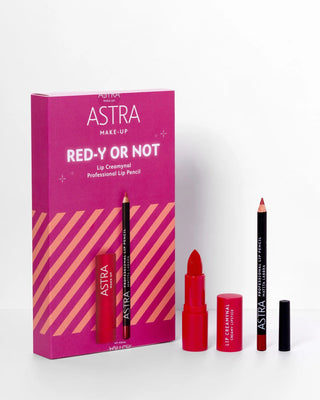 Astra Red-Y Or Not - Lip Creamynal 08 Ginger & Professional Lip Pencil 42 Cherry